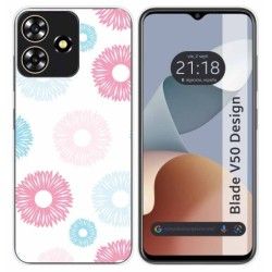 Funda Silicona para Zte Blade V50 Design 4G diseño Flores 06 Dibujos