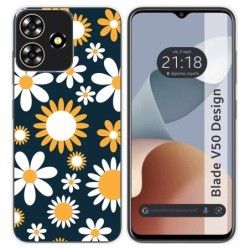 Funda Silicona para Zte Blade V50 Design 4G diseño Flores 08 Dibujos