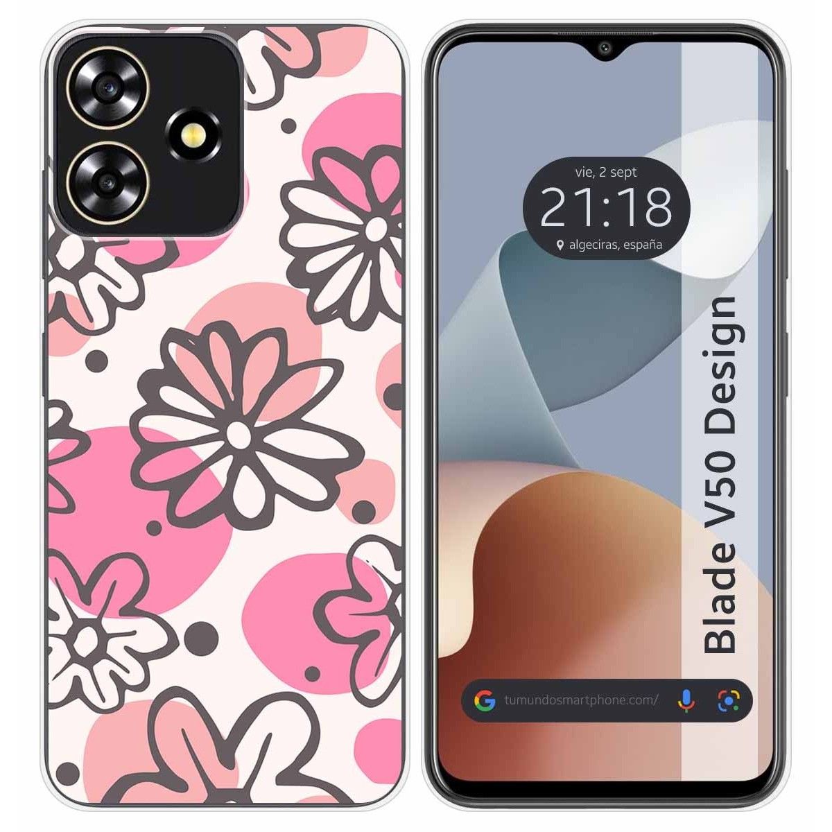 Funda Silicona para Zte Blade V50 Design 4G diseño Flores 09 Dibujos