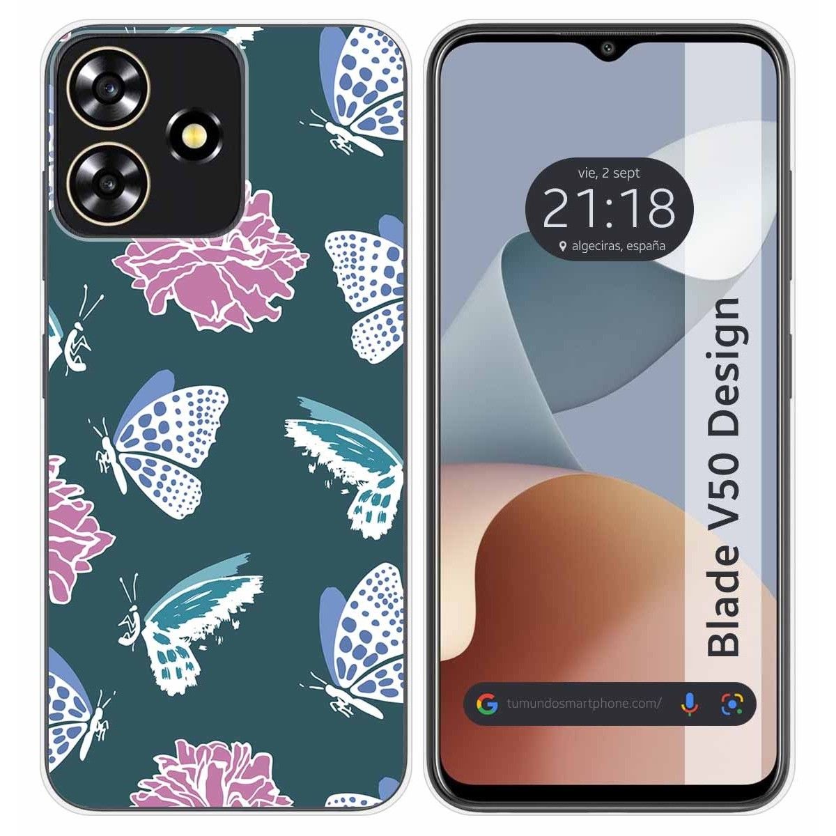 Funda Silicona para Zte Blade V50 Design 4G diseño Flores 10 Dibujos