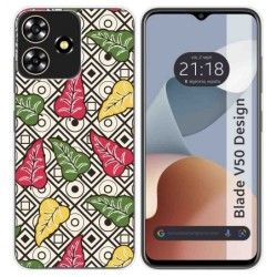 Funda Silicona para Zte Blade V50 Design 4G diseño Flores 11 Dibujos