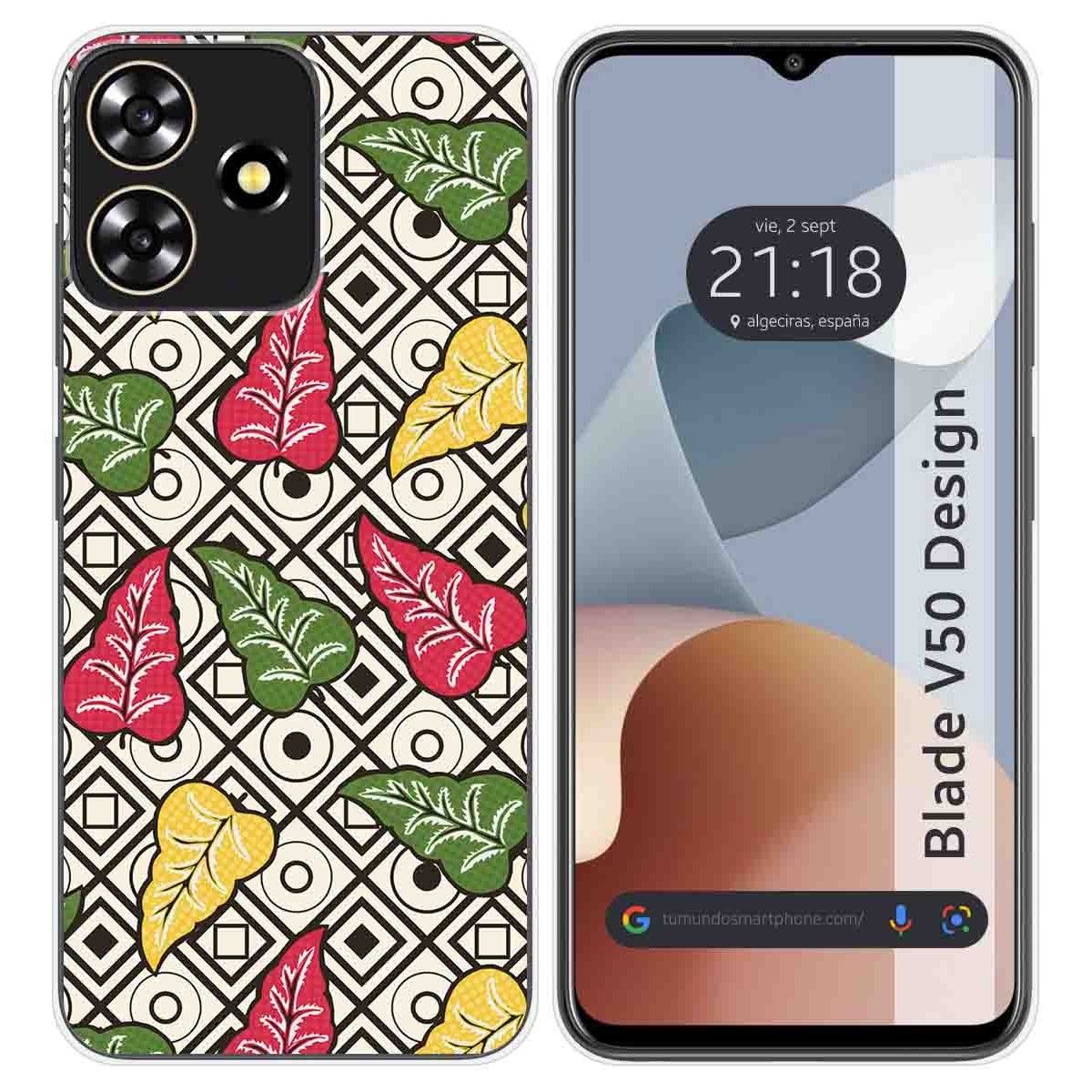 Funda Silicona para Zte Blade V50 Design 4G diseño Flores 11 Dibujos