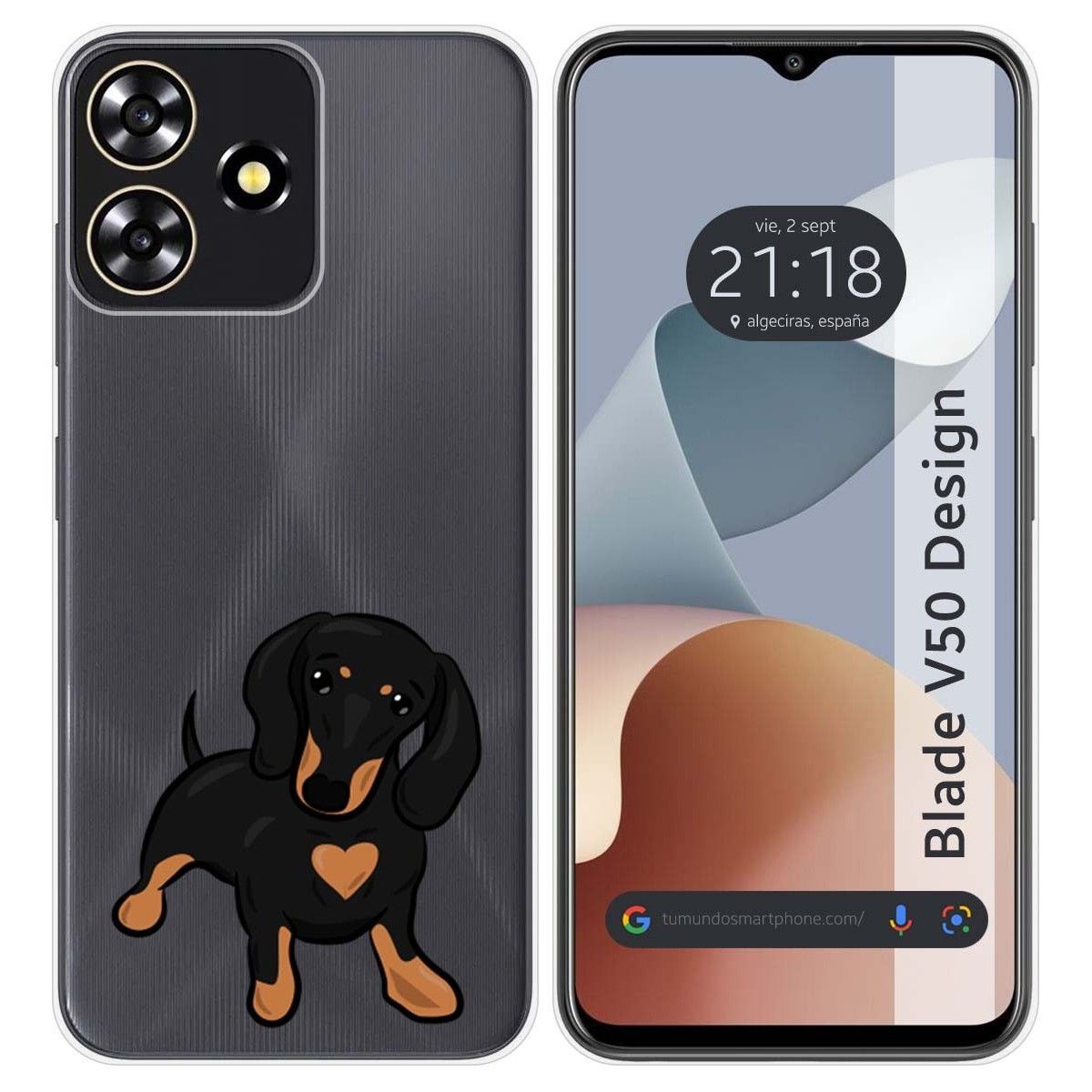 Funda Silicona para Zte Blade V50 Design 4G diseño Perros 04 Dibujos