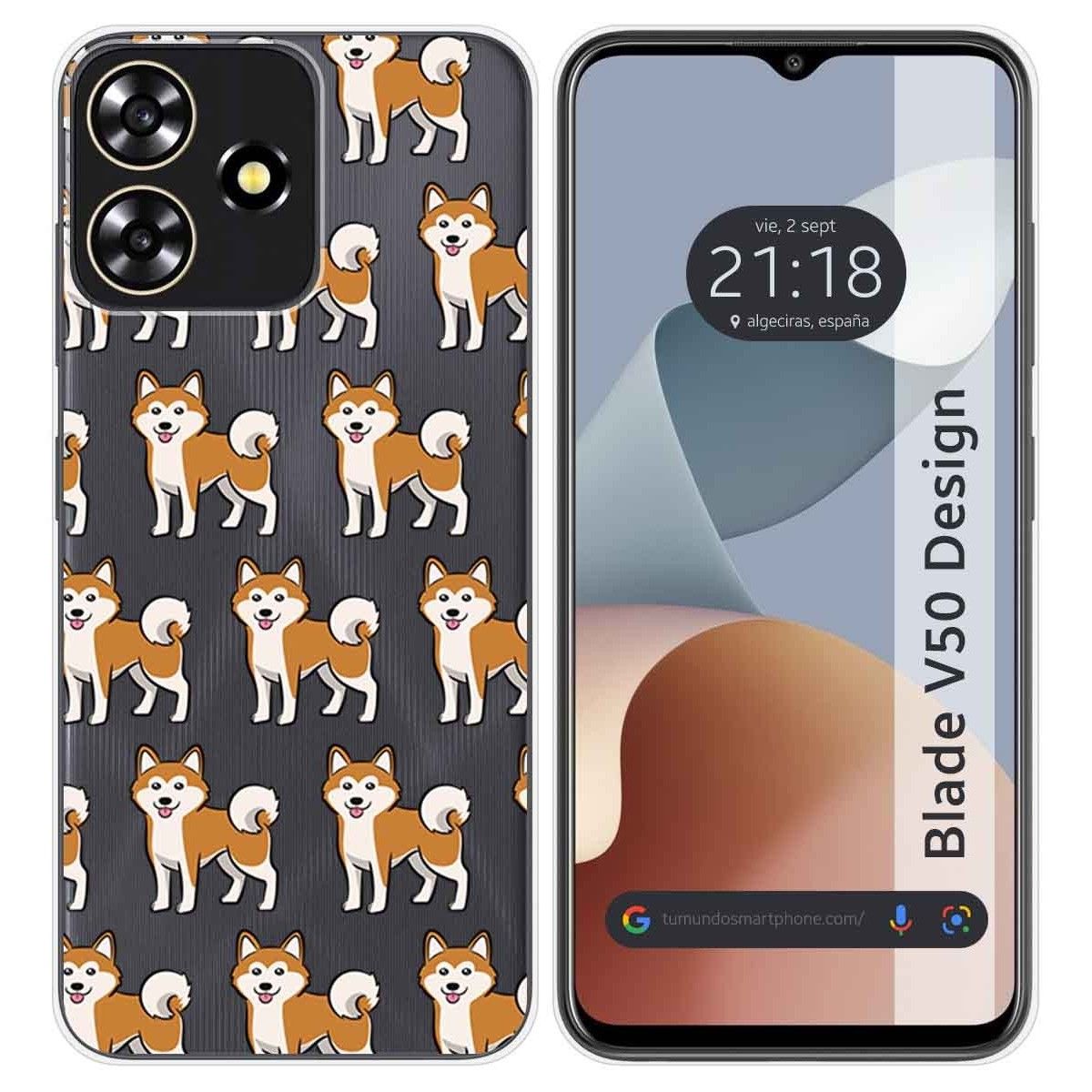 Funda Silicona para Zte Blade V50 Design 4G diseño Perros 08 Dibujos