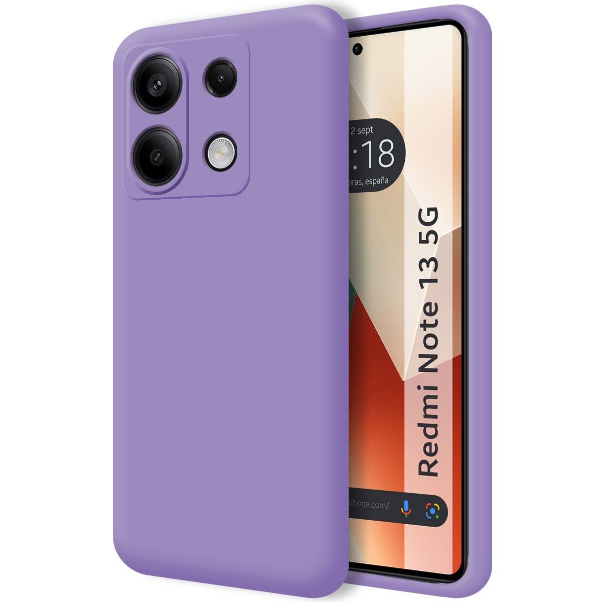 Funda Silicona Líquida Ultra Suave para Xiaomi Redmi Note 13 5G color Morada