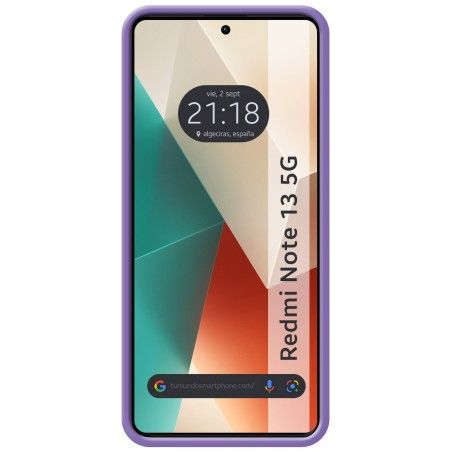 Funda Silicona Líquida Ultra Suave para Xiaomi Redmi Note 13 5G color Morada
