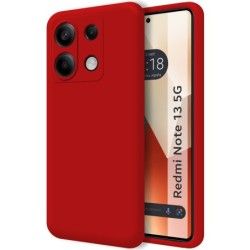Funda Silicona Líquida Ultra Suave para Xiaomi Redmi Note 13 5G color Roja