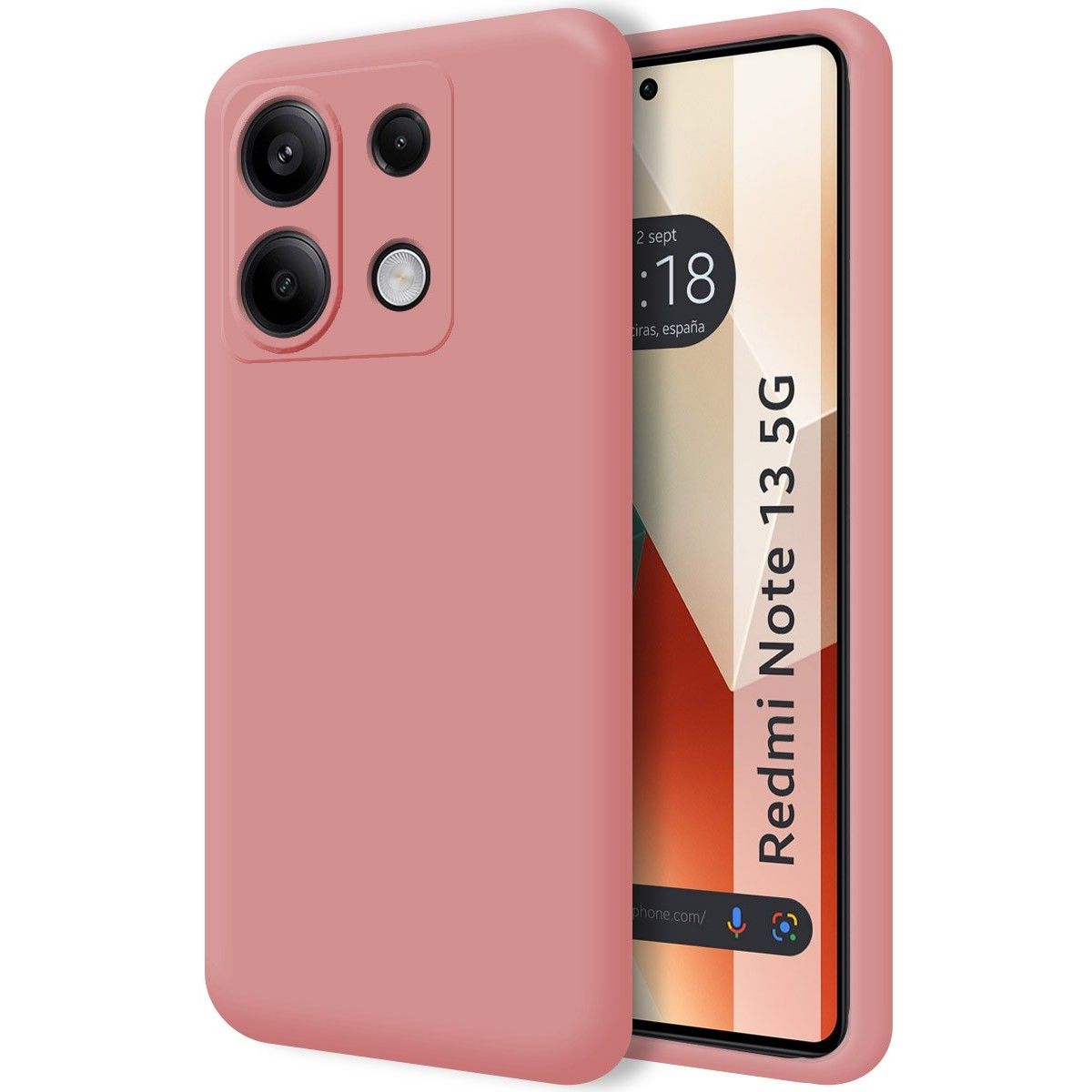 Funda Silicona Líquida Ultra Suave para Xiaomi Redmi Note 13 5G color Rosa