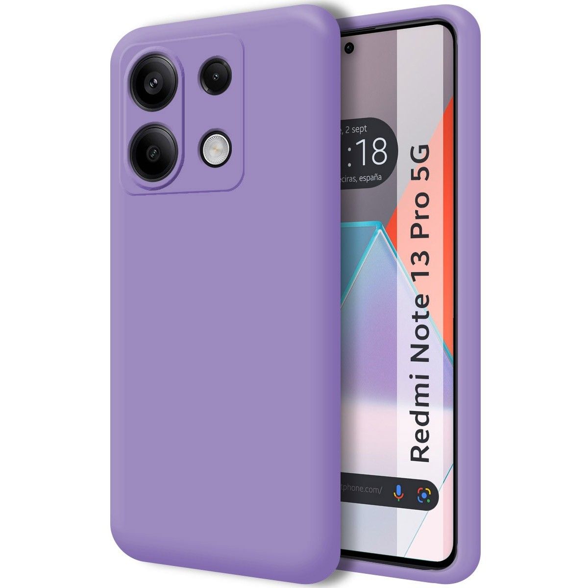 Funda Silicona Líquida Ultra Suave para Xiaomi Redmi Note 13 Pro 5G color Morada