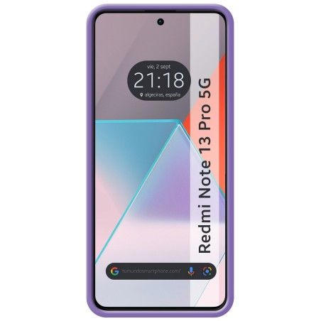 Funda Silicona Líquida Ultra Suave para Xiaomi Redmi Note 13 Pro 5G color Morada