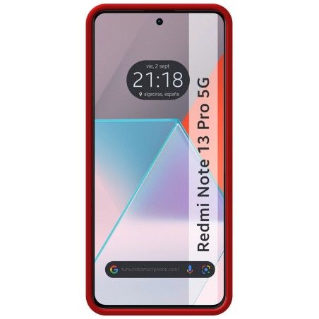 Funda Silicona Líquida Ultra Suave para Xiaomi Redmi Note 13 Pro 5G color Roja