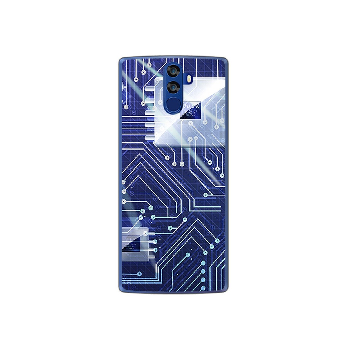 Funda Gel Tpu para Doogee Bl12000 Diseño Circuito Dibujos