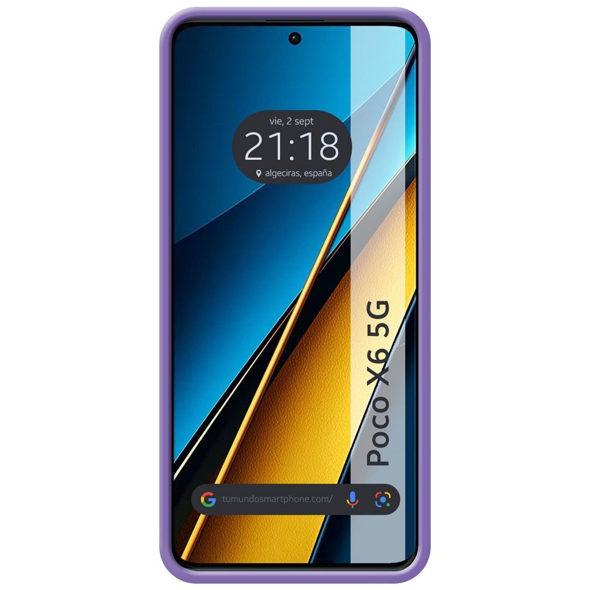 Funda Silicona Líquida Ultra Suave para Xiaomi Poco X6 5G color Morada