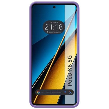 Funda Silicona Líquida Ultra Suave para Xiaomi Poco X6 5G color Morada