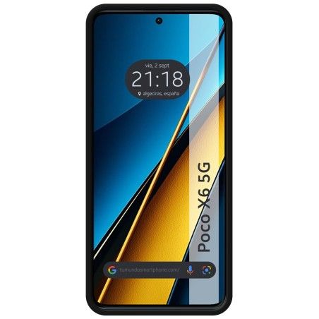 Funda Silicona Líquida Ultra Suave para Xiaomi Poco X6 5G color Negra