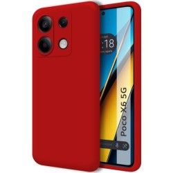 Funda Silicona Líquida Ultra Suave para Xiaomi Poco X6 5G color Roja