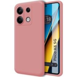 Funda Silicona Líquida Ultra Suave para Xiaomi Poco X6 5G color Rosa