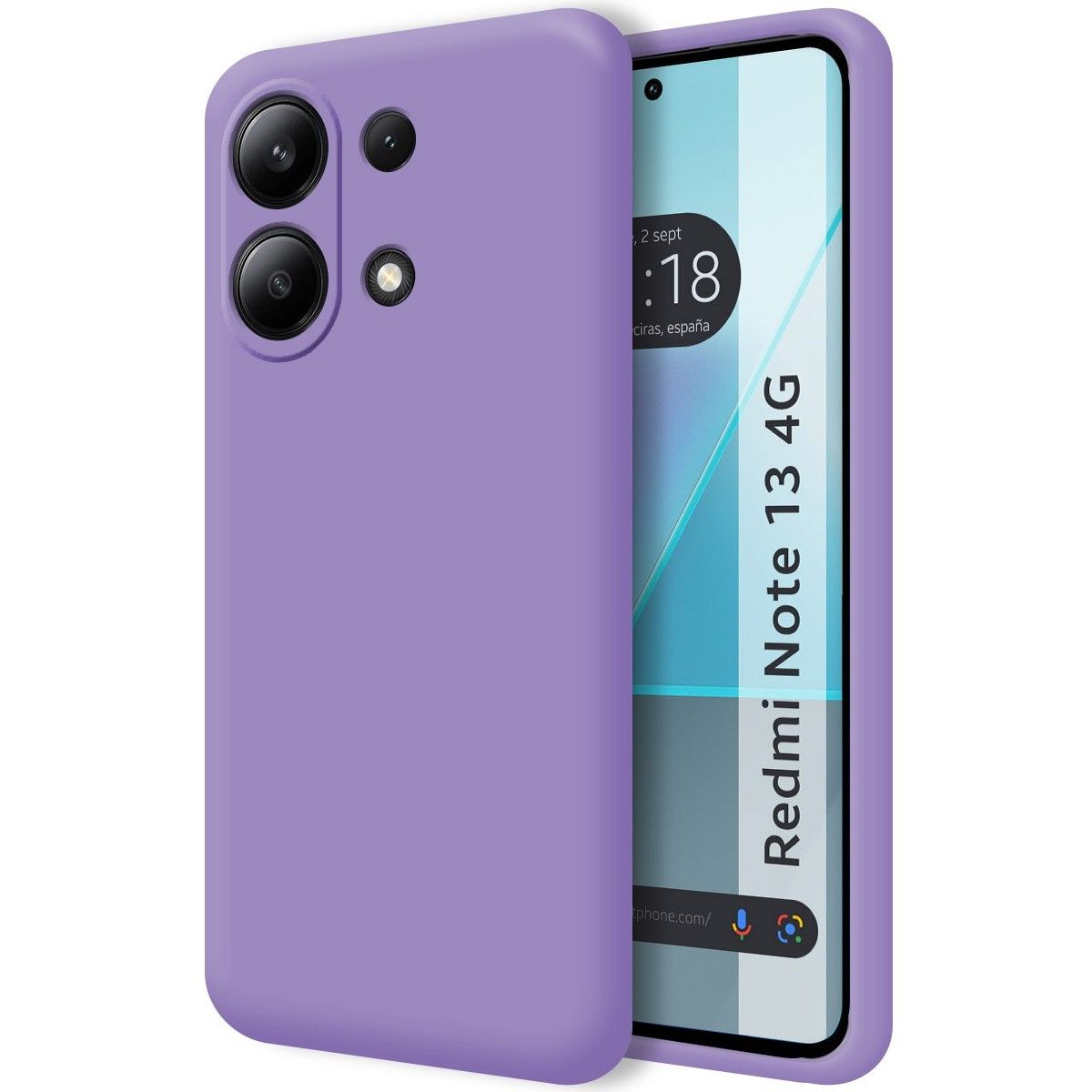 Funda Silicona Líquida Ultra Suave para Xiaomi Redmi Note 13 4G color Morada
