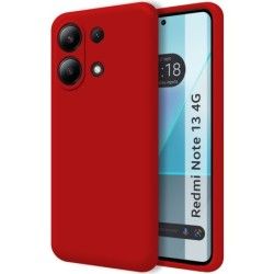 Funda Silicona Líquida Ultra Suave para Xiaomi Redmi Note 13 4G color Roja