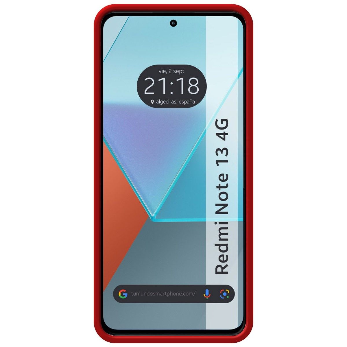 Funda Silicona Líquida Ultra Suave para Xiaomi Redmi Note 13 4G color Roja