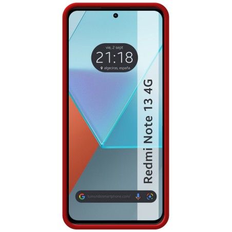 Funda Silicona Líquida Ultra Suave para Xiaomi Redmi Note 13 4G color Roja
