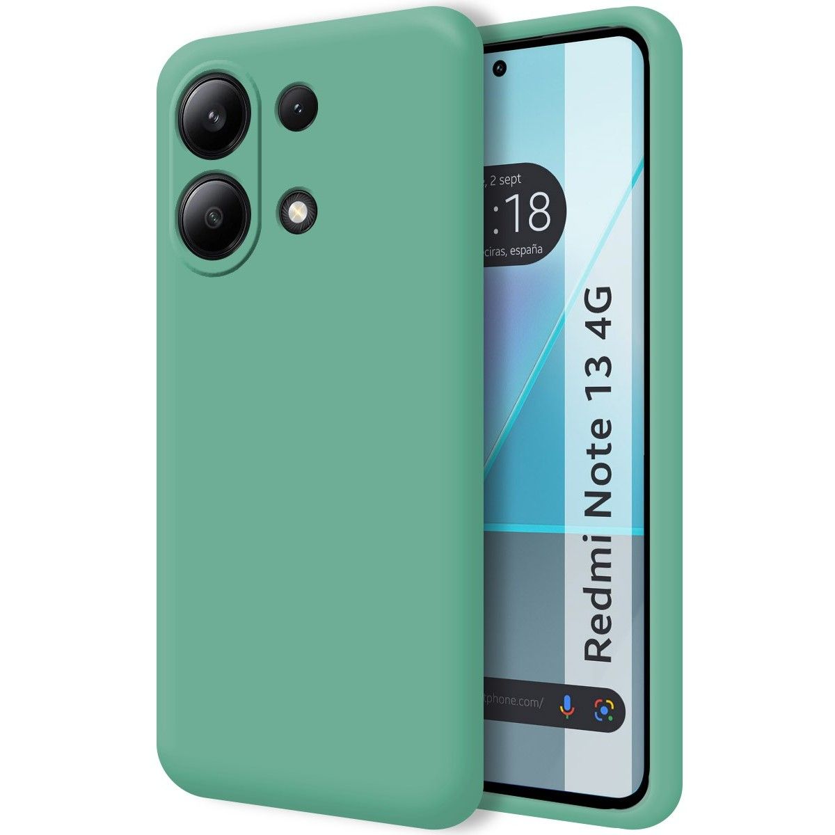 Funda Silicona Líquida Ultra Suave para Xiaomi Redmi Note 13 4G color Verde