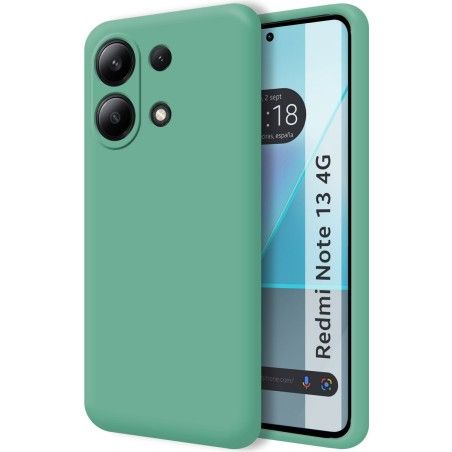 Funda Silicona Líquida Ultra Suave para Xiaomi Redmi Note 13 4G color Verde