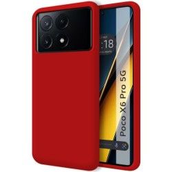 Funda Silicona Líquida Ultra Suave para Xiaomi Poco X6 Pro 5G color Roja