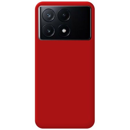 Funda Silicona Líquida Ultra Suave para Xiaomi Poco X6 Pro 5G color Roja