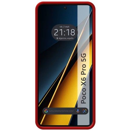 Funda Silicona Líquida Ultra Suave para Xiaomi Poco X6 Pro 5G color Roja