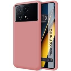 Funda Silicona Líquida Ultra Suave para Xiaomi Poco X6 Pro 5G color Rosa