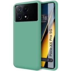 Funda Silicona Líquida Ultra Suave para Xiaomi Poco X6 Pro 5G color Verde