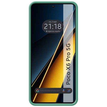 Funda Silicona Líquida Ultra Suave para Xiaomi Poco X6 Pro 5G color Verde