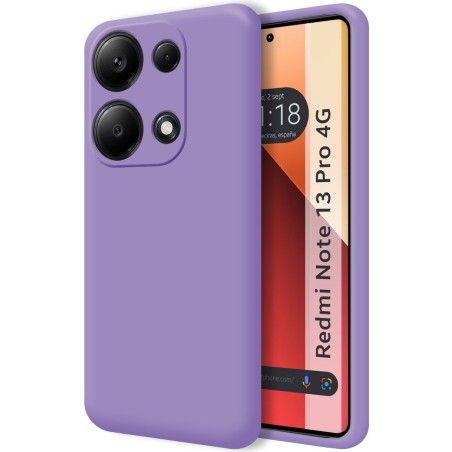 Funda Silicona Líquida Ultra Suave para Xiaomi Redmi Note 13 Pro 4G color Morada
