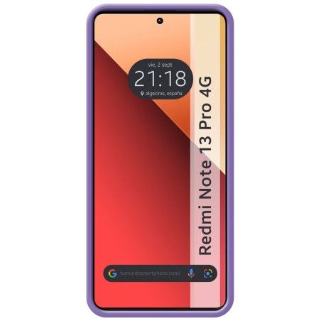 Funda Silicona Líquida Ultra Suave para Xiaomi Redmi Note 13 Pro 4G color Morada