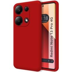 Funda Silicona Líquida Ultra Suave para Xiaomi Redmi Note 13 Pro 4G color Roja