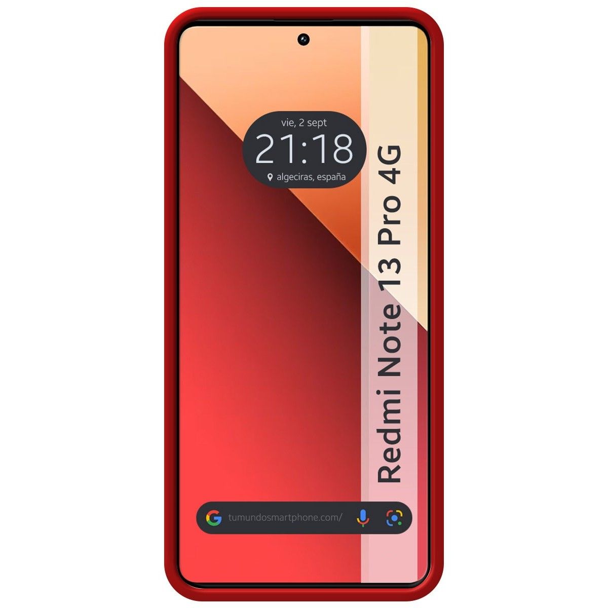 Funda Silicona Líquida Ultra Suave para Xiaomi Redmi Note 13 Pro 4G color Roja