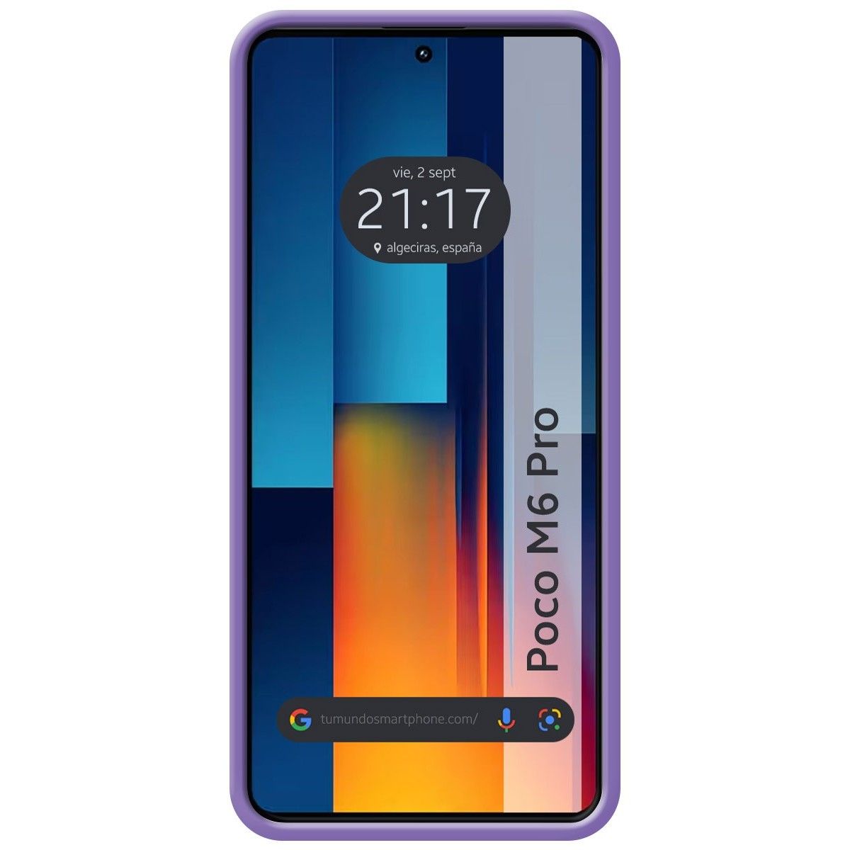 Funda Silicona Líquida Ultra Suave para Xiaomi Poco M6 Pro 4G color Morada