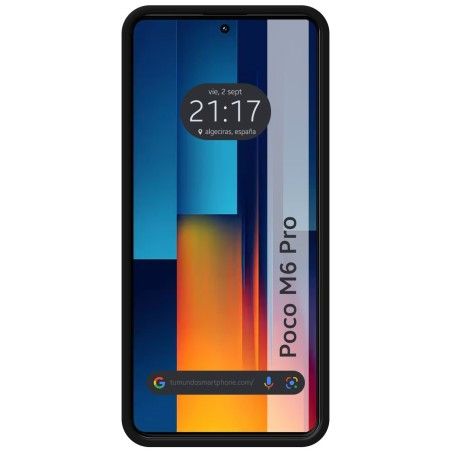 Funda Silicona Líquida Ultra Suave para Xiaomi Poco M6 Pro 4G color Negra