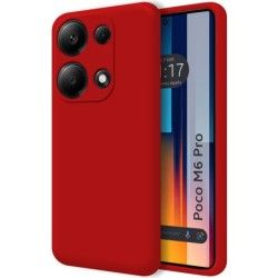 Funda Silicona Líquida Ultra Suave para Xiaomi Poco M6 Pro 4G color Roja