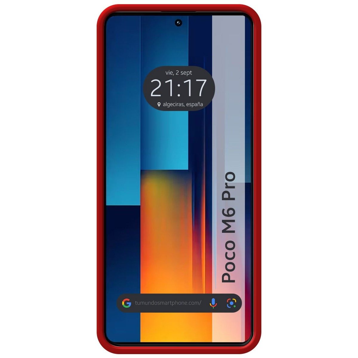 Funda Silicona Líquida Ultra Suave para Xiaomi Poco M6 Pro 4G color Roja