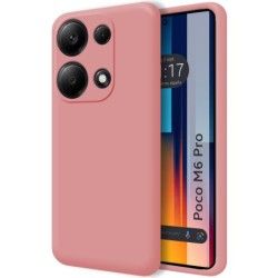 Funda Silicona Líquida Ultra Suave para Xiaomi Poco M6 Pro 4G color Rosa