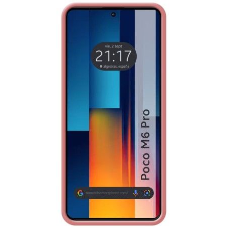 Funda Silicona Líquida Ultra Suave para Xiaomi Poco M6 Pro 4G color Rosa
