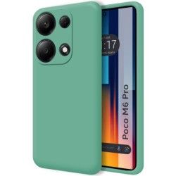 Funda Silicona Líquida Ultra Suave para Xiaomi Poco M6 Pro 4G color Verde