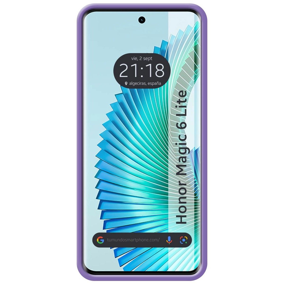 Funda Silicona Líquida Ultra Suave para Huawei Honor Magic 6 Lite 5G color Morada