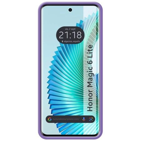 Funda Silicona Líquida Ultra Suave para Huawei Honor Magic 6 Lite 5G color Morada