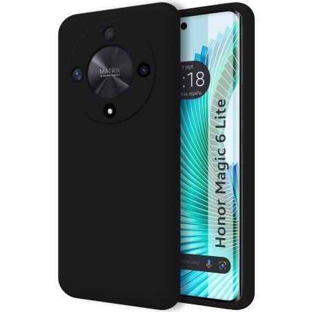 Funda Silicona Líquida Ultra Suave para Huawei Honor Magic 6 Lite 5G color Negra