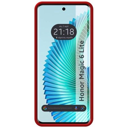 Funda Silicona Líquida Ultra Suave para Huawei Honor Magic 6 Lite 5G color Roja