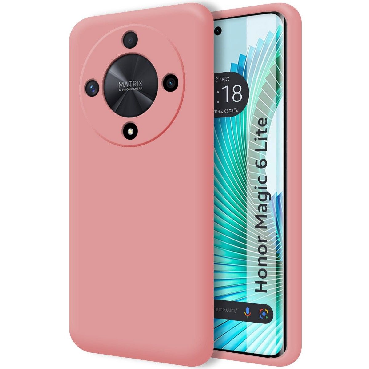 Funda Silicona Líquida Ultra Suave para Huawei Honor Magic 6 Lite 5G color Rosa