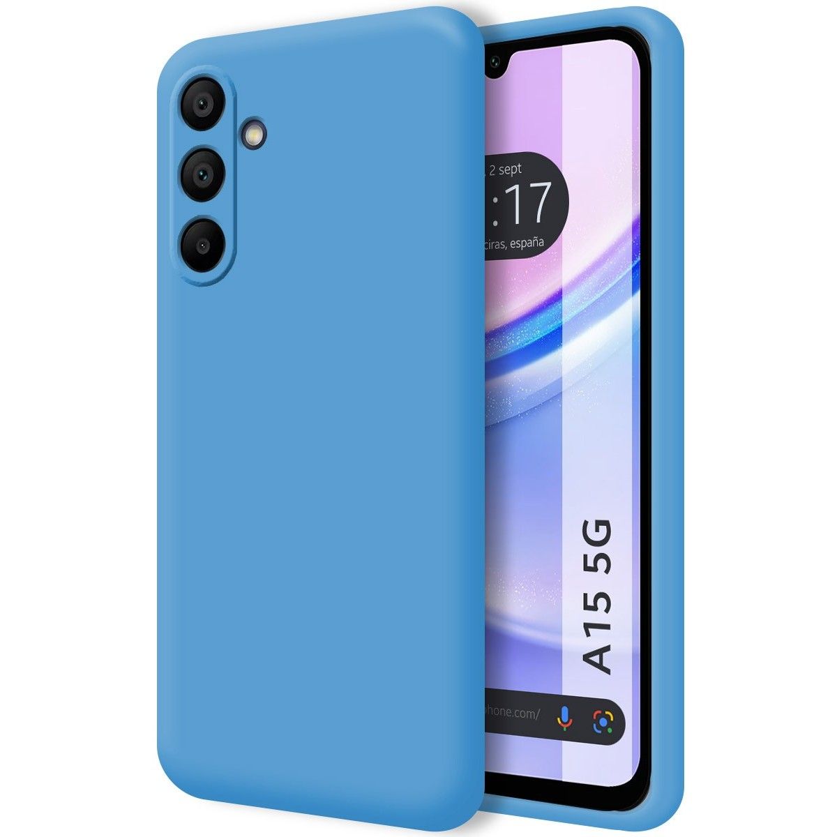 Funda Silicona Líquida Ultra Suave para Samsung Galaxy A15 4G / 5G color Azul
